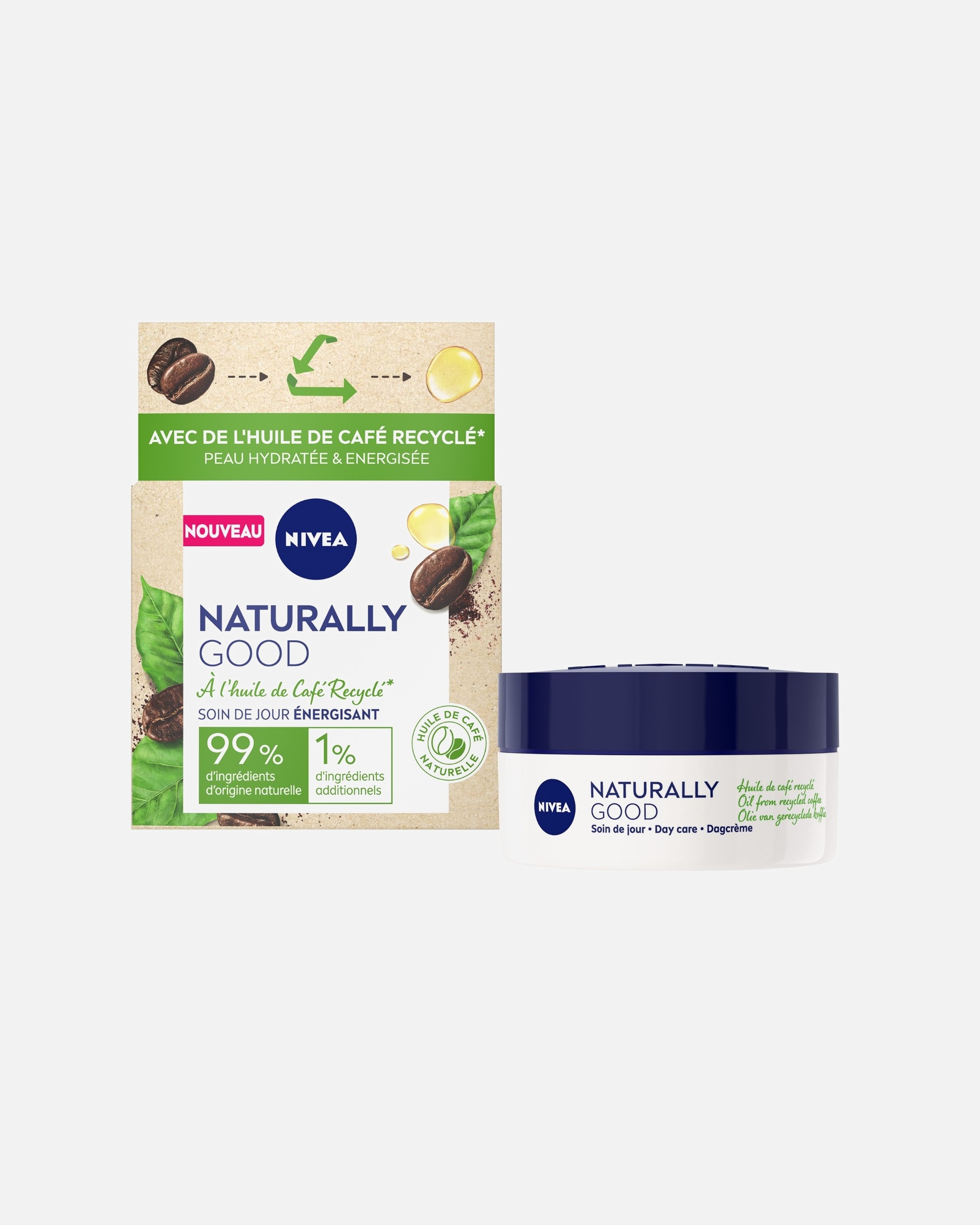 NIVEA Soin de Jour énérgisant à l'Huile de Café Recyclé