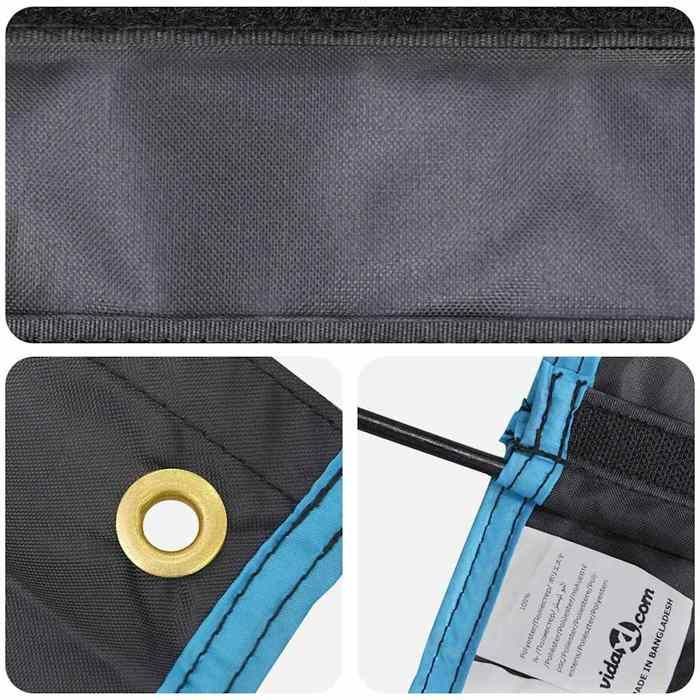 MOT7027 – Hängender Zeltorganizer mit 10 Taschen, Schwarz, 40,5 x 25 x 80 cm