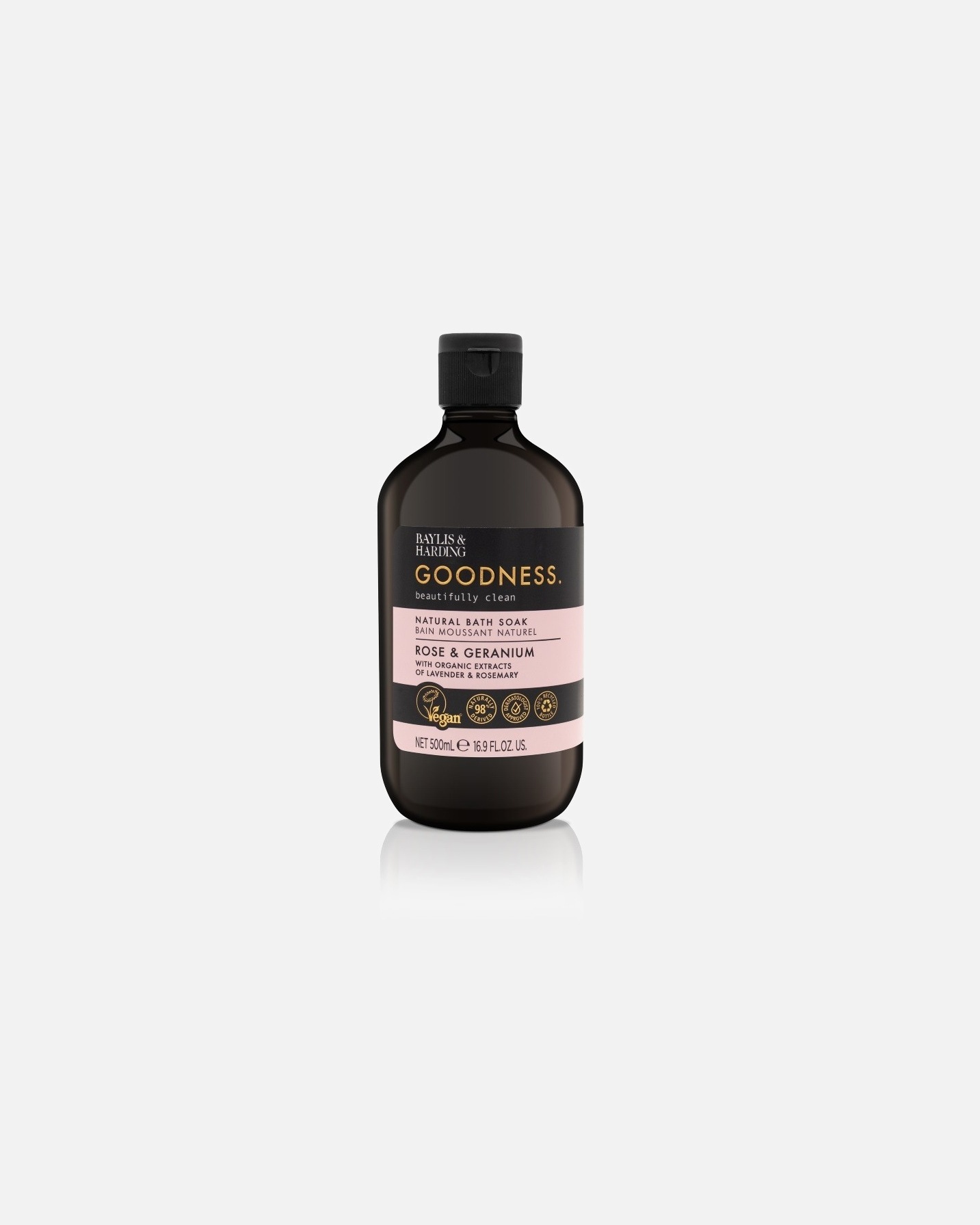 Baylis & Harding пенасти додатак за купање са ружом и геранијумом - 500 мл