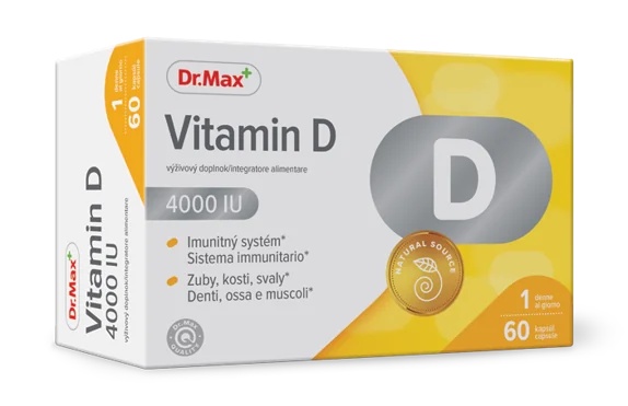 DR. MAX Dr. Max D-vitamiin 4000 RÜ 60 kapslit D-vitamiiniga toidulisand