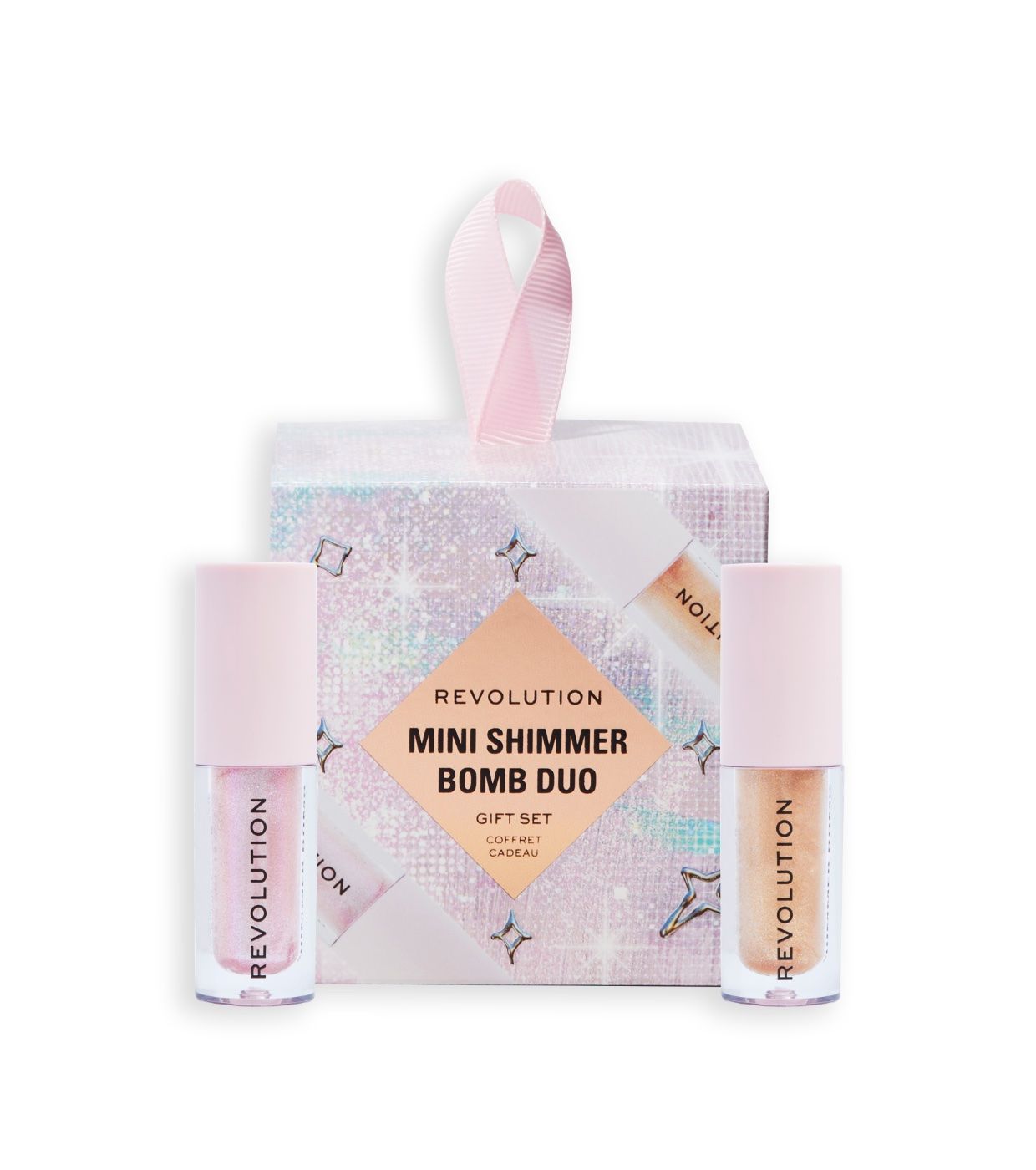 Sada mini trblietavých pier Shimmer Bomb Lip Duo Lesky na pery a lesk na pery