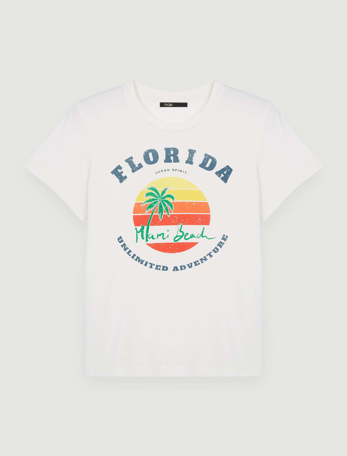 FLORIDA-Tricou alb serigrafiat