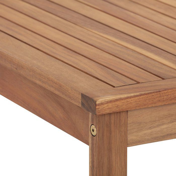 Salon de jardin en bois d'acacia FSC - PALAWAN - Table 80x55x29 cm - Beige - 4 personnes