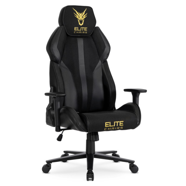 Fotel Gamingowy Obrotowy Ergonomiczny Krzesło Dragon NEXON Czarny Żółty