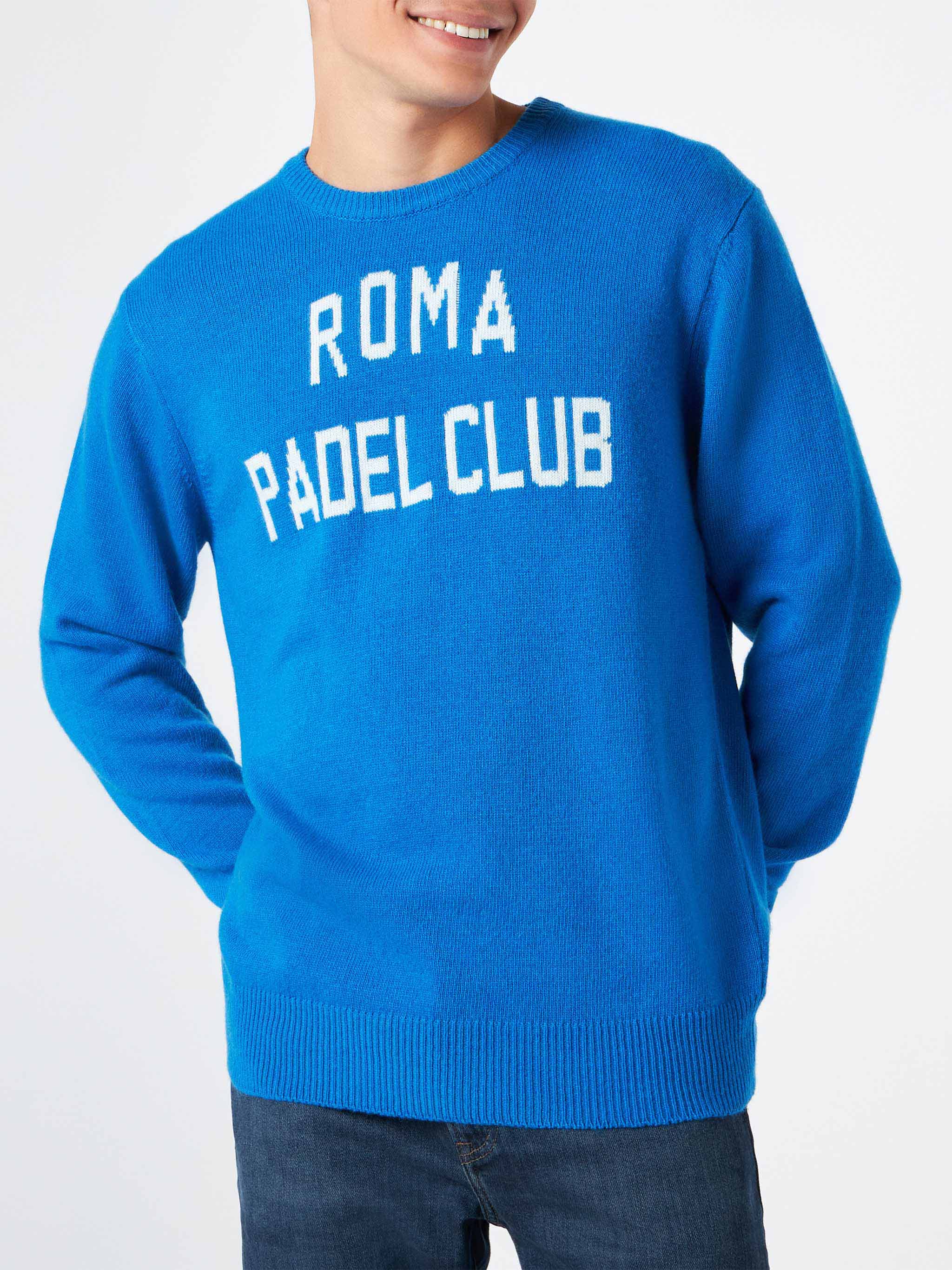 Maglione da uomo con stampa jacquard Roma Padel Club