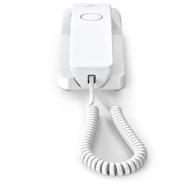 Teléfono con cable - GIGASET - Escritorio 200 - Blanco - Soporte flexible - Audio nítido