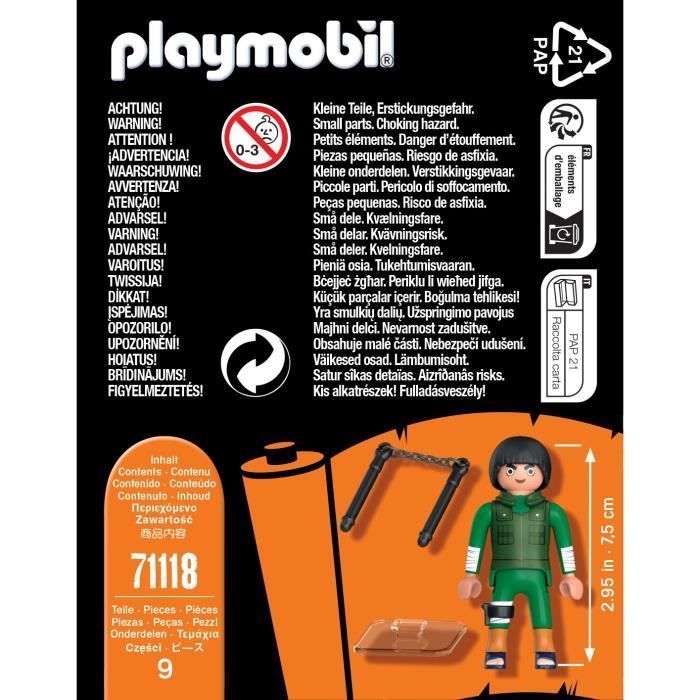 PLAYMOBIL 71118 Rock Lee, Naruto Shippuden Figure, Ages 5+