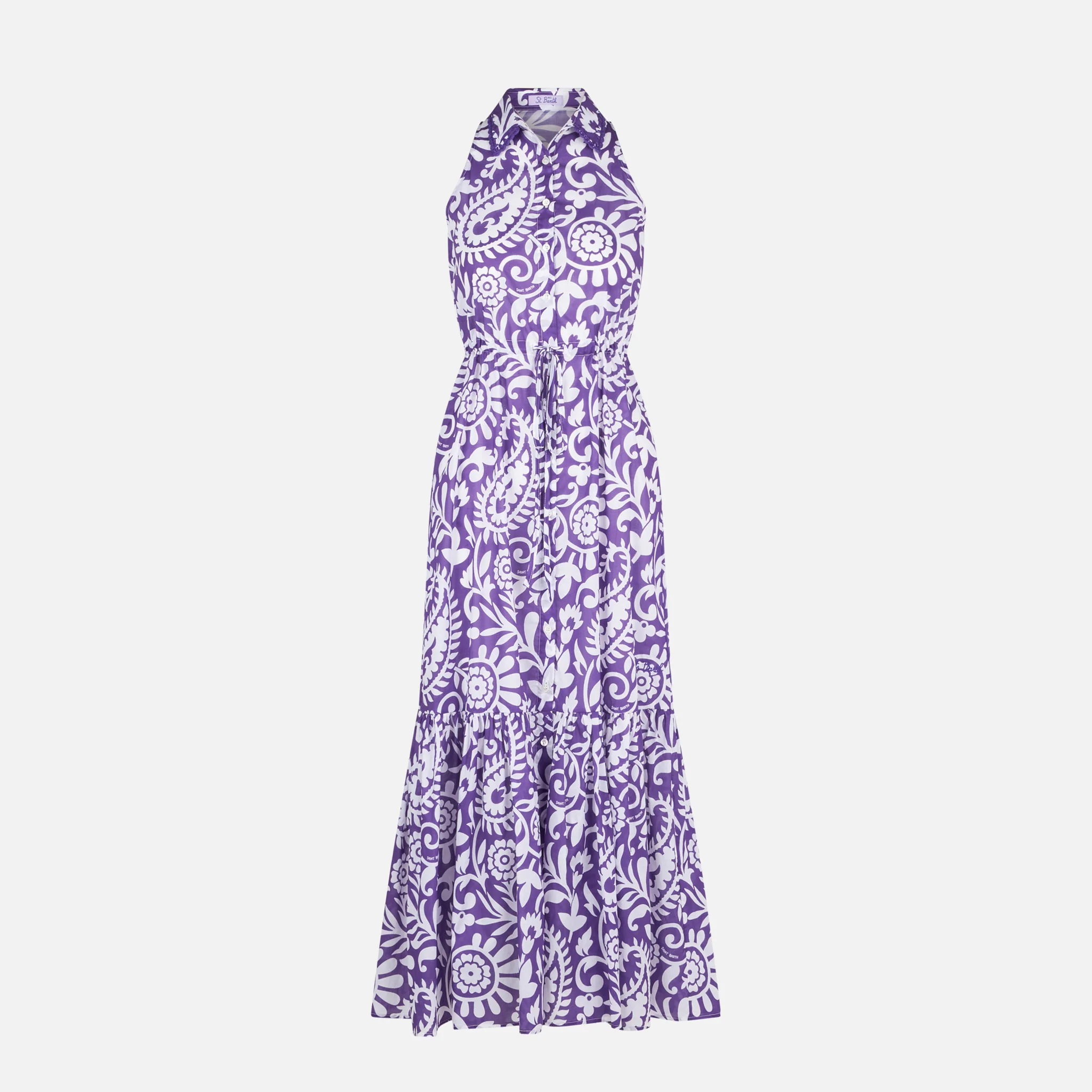 Γυναικείο Φόρεμα με Στάμπα Paisley και Λαχούρια