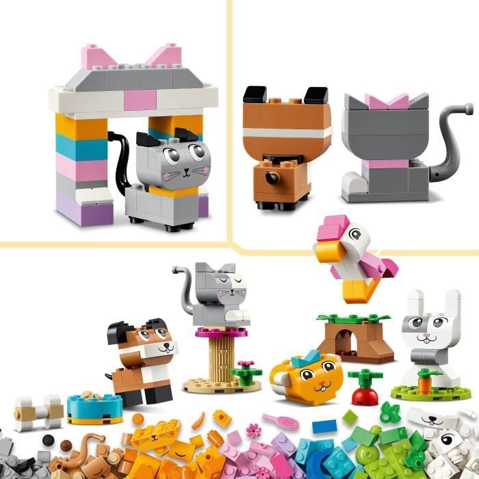 LEGO® 11034 Set di giocattoli Classici Animali Creativi con Animali: Cane, Gatto, Coniglio, Criceto e Uccello