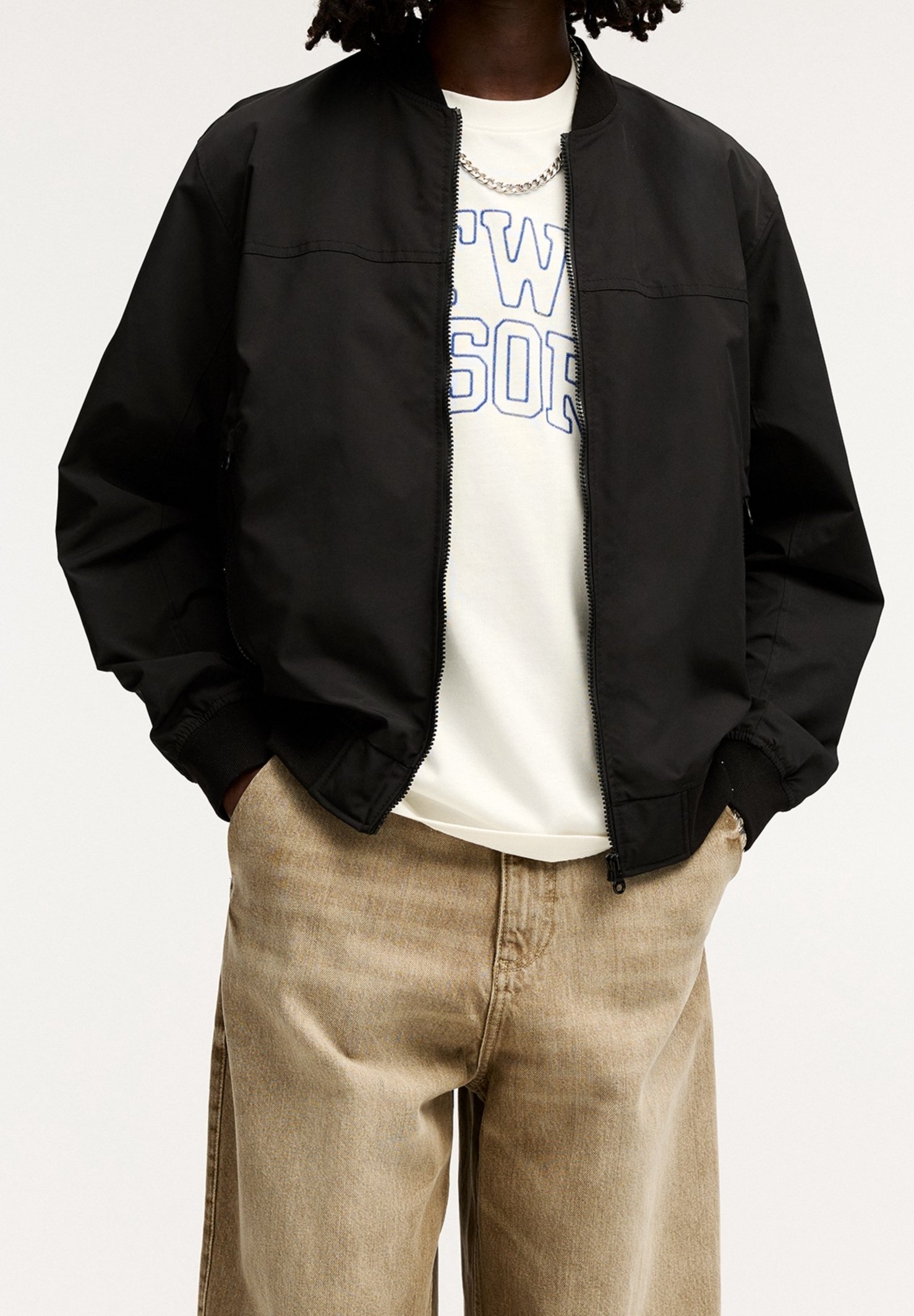 PULL&BEAR Bomberjack - zwart