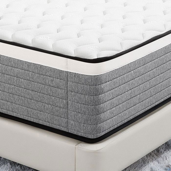 Colchón INRE de espuma viscoelástica de 140x190 cm, 20 cm de grosor, firmeza óptima, 7 zonas ergonómicas.
