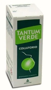 TANTUM Tantum Verde 0,15% mondwater 120 ml voor ontsteking van de orofarynxholte
