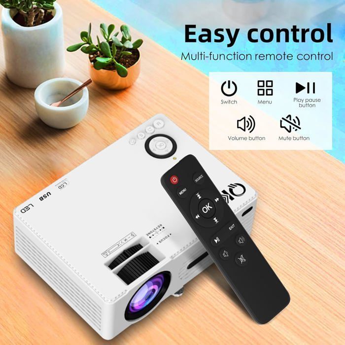 Vidéoprojecteur 4K Pris En Charge, 15000L Natif 1080P 5G Wifi Bluetooth Avec Zoom 50%, Mini Projecteur Home Cinéma Projecteu[XV137]