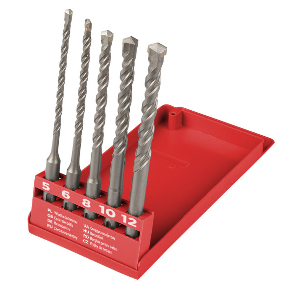 Wiertła do betonu SDS Plus 5 szt. TOP TOOLS 60H615