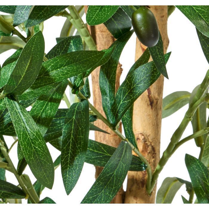 Artificial olive tree 145 cm, decorative plant with realistic leaves and olives for living room, bedroom or office