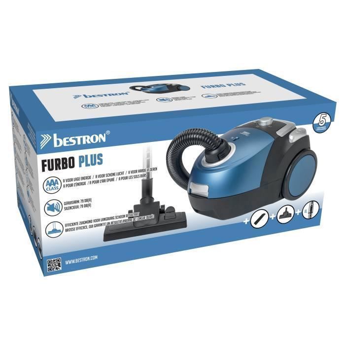 Stofzuiger met stofreservoir - BESTRON - ABG450RSE - Energieklasse A - 79 dB - Stofzak van 1,1 liter