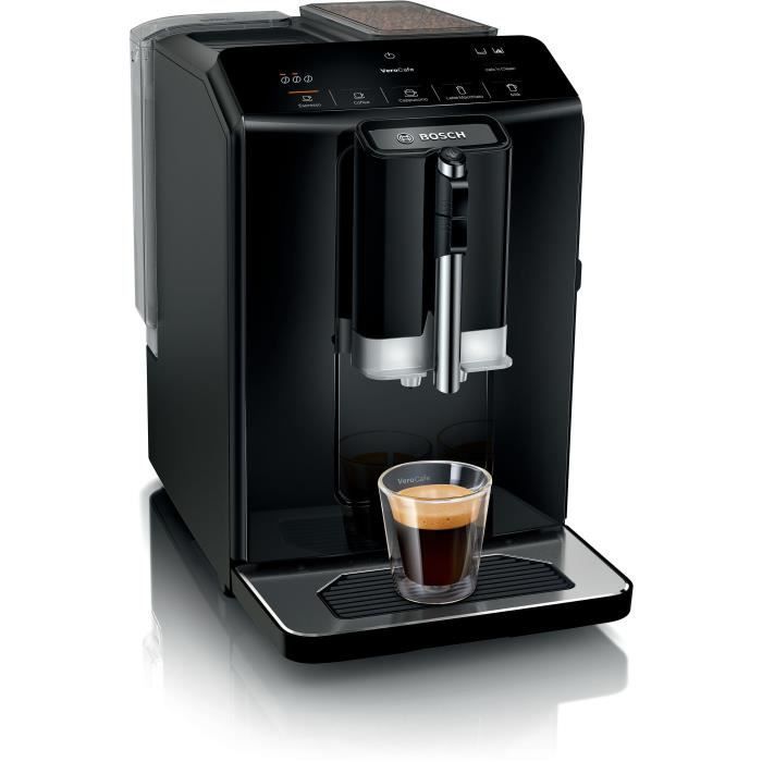 Cafetera espresso Verocup con molinillo incorporado - BOSCH - Serie TIE20119 2 - 1300 W - Capacidad para 250 g de granos - 1,4 L - Negra