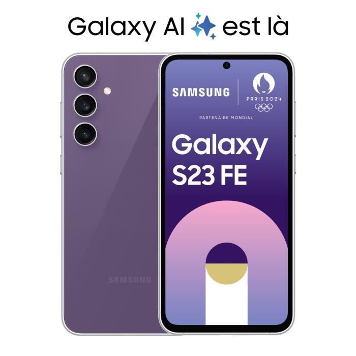 Smartphone Samsung Galaxy S23 FE de 128 GB, 5G, color morado