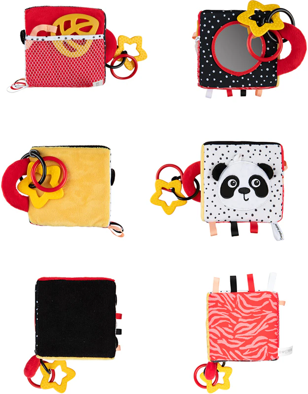 Cubo de atividades macio BabiesBoo da Canpol Babies, blocos sensoriais macios