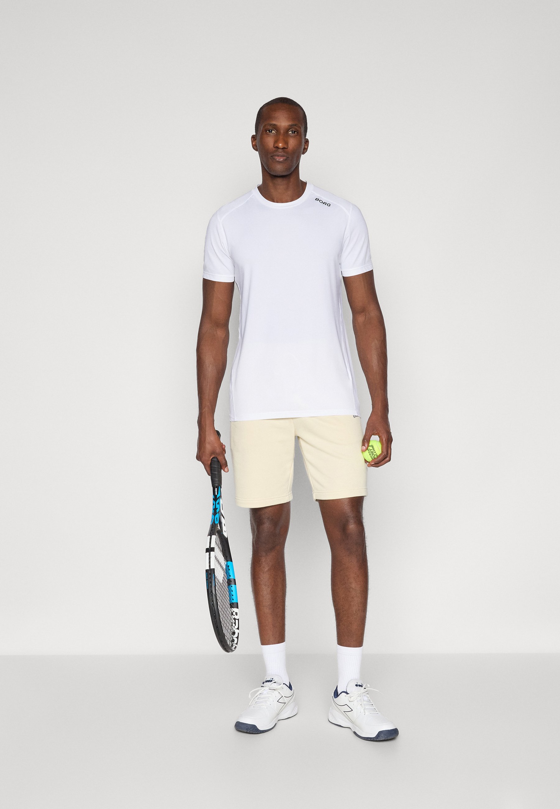 Björn Borg ESSENTIAL SWEATSHORTS - Short de sport - blanc cassé