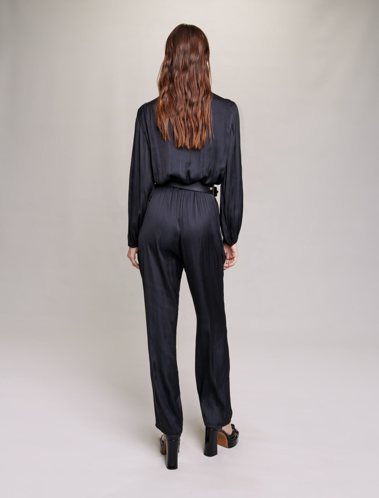 Zwarte aansluitende jumpsuit - Zwart