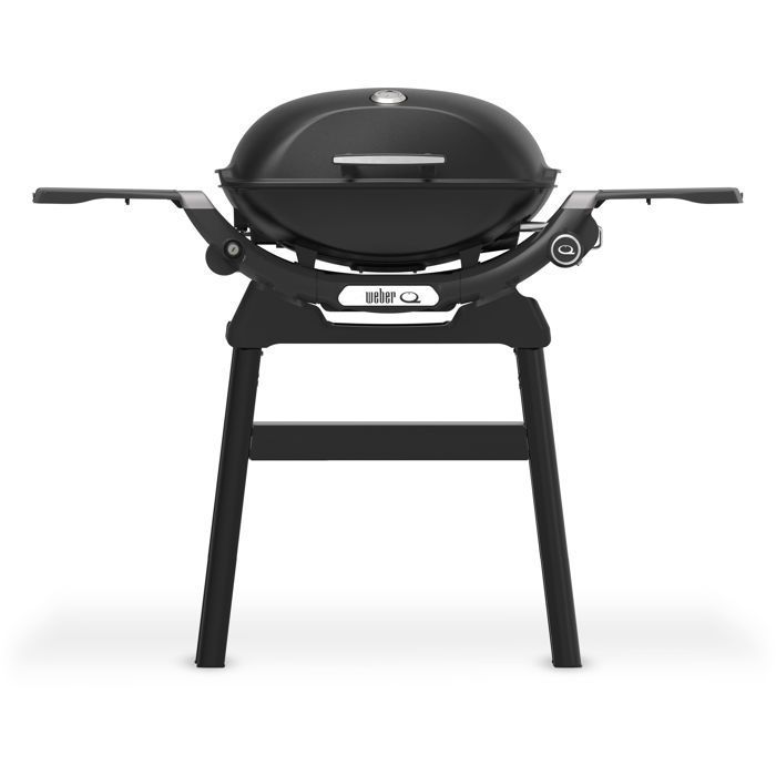 Barbacoa de gas Weber Q2200N con soporte - 4,11 kW - 1 quemador - Hierro fundido esmaltado - Encendido piezoeléctrico - Negra
