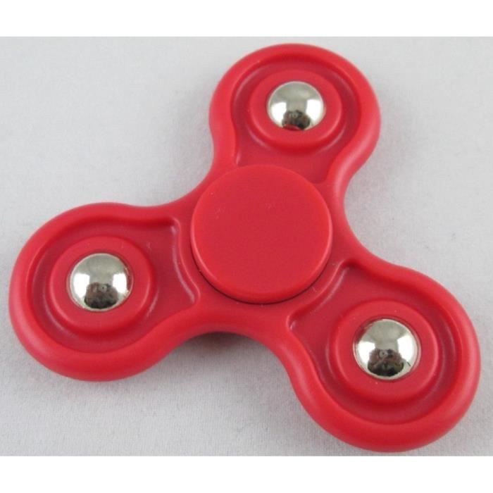 Red anti-stress/anti-anxiety spinning top with balls