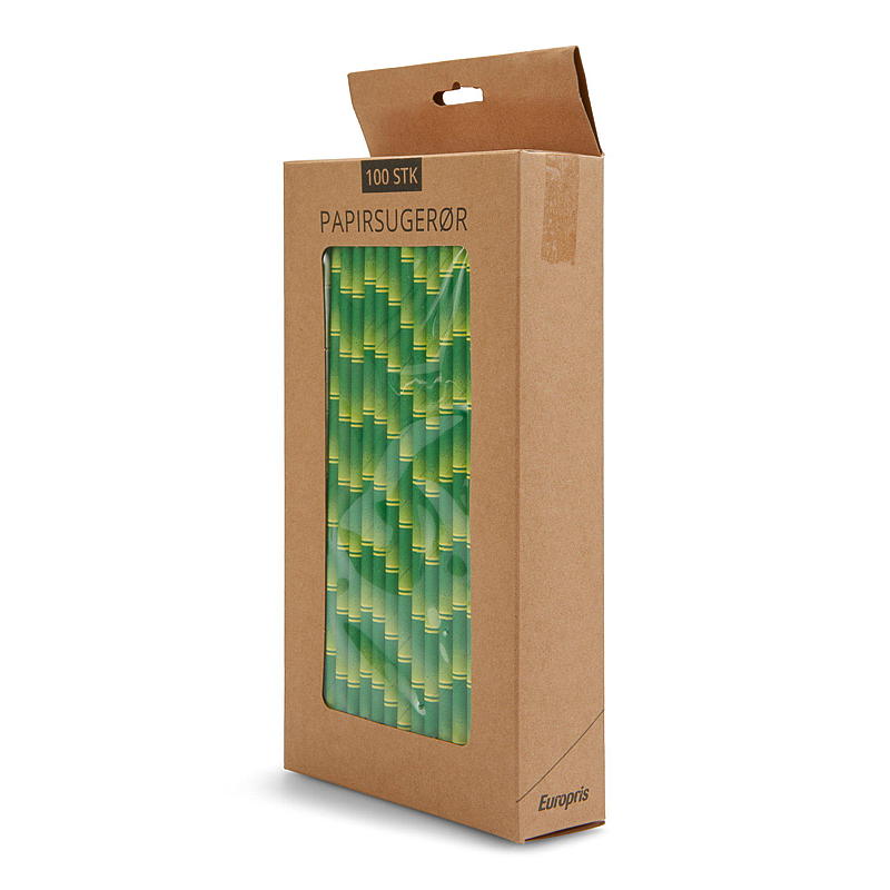 Pailles en papier naturel, paquet de 100