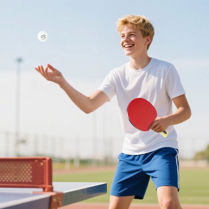 Set de tennis de table - SPORTNOW - 4 raquettes + 8 balles + 1 sac - pour amateurs, débutants, experts