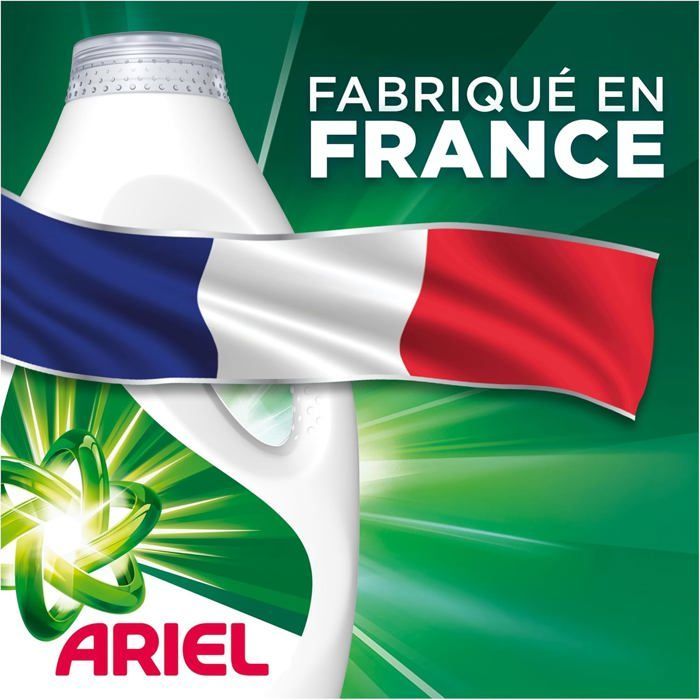 Detergente líquido para roupas Ariel, 100 lavagens, original.