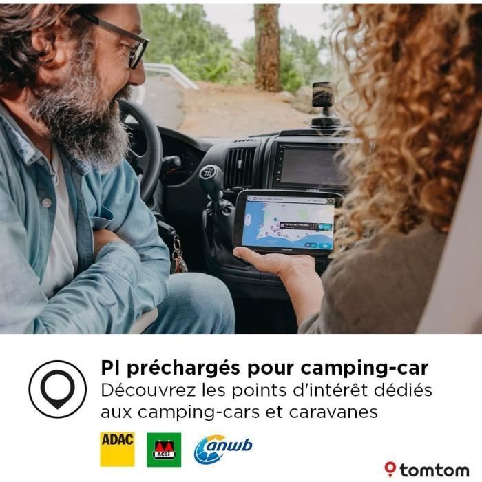 TomTom GO Camper Max de 2.ª generación - GPS para autocaravanas, caravanas y coches - Pantalla de 7 pulgadas - Puntos de interés específicos - Mapa mundial
