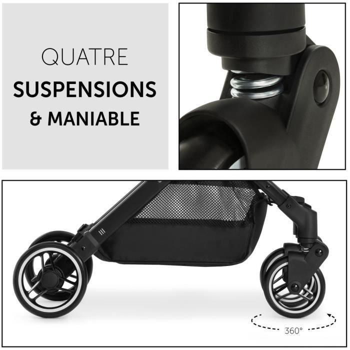 HAUCK - Poussette compacte - TRAVEL N CARE - 4 roues - Pliage à 1 main - Olive