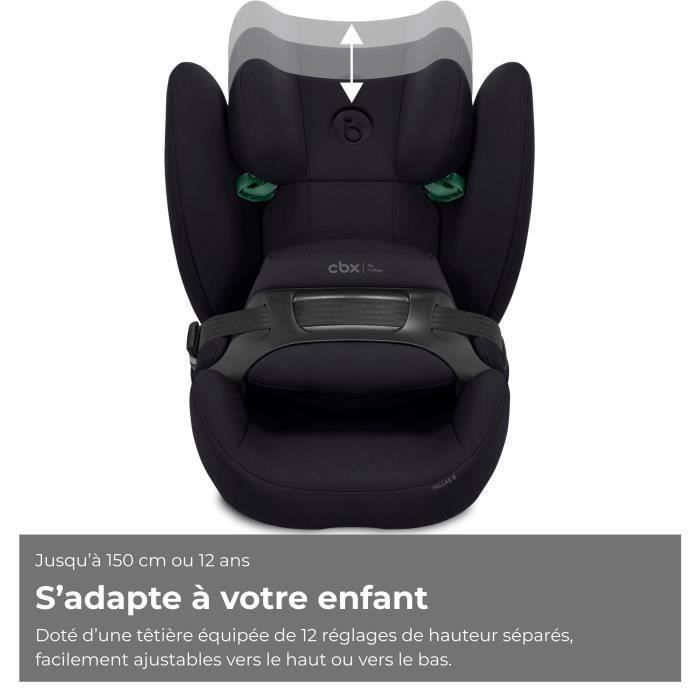 Silla de coche Cybex Pallas B i-Size CBX - 76 a 150 cm - 9 a 50 kg - 15 meses a 12 años - Negro puro