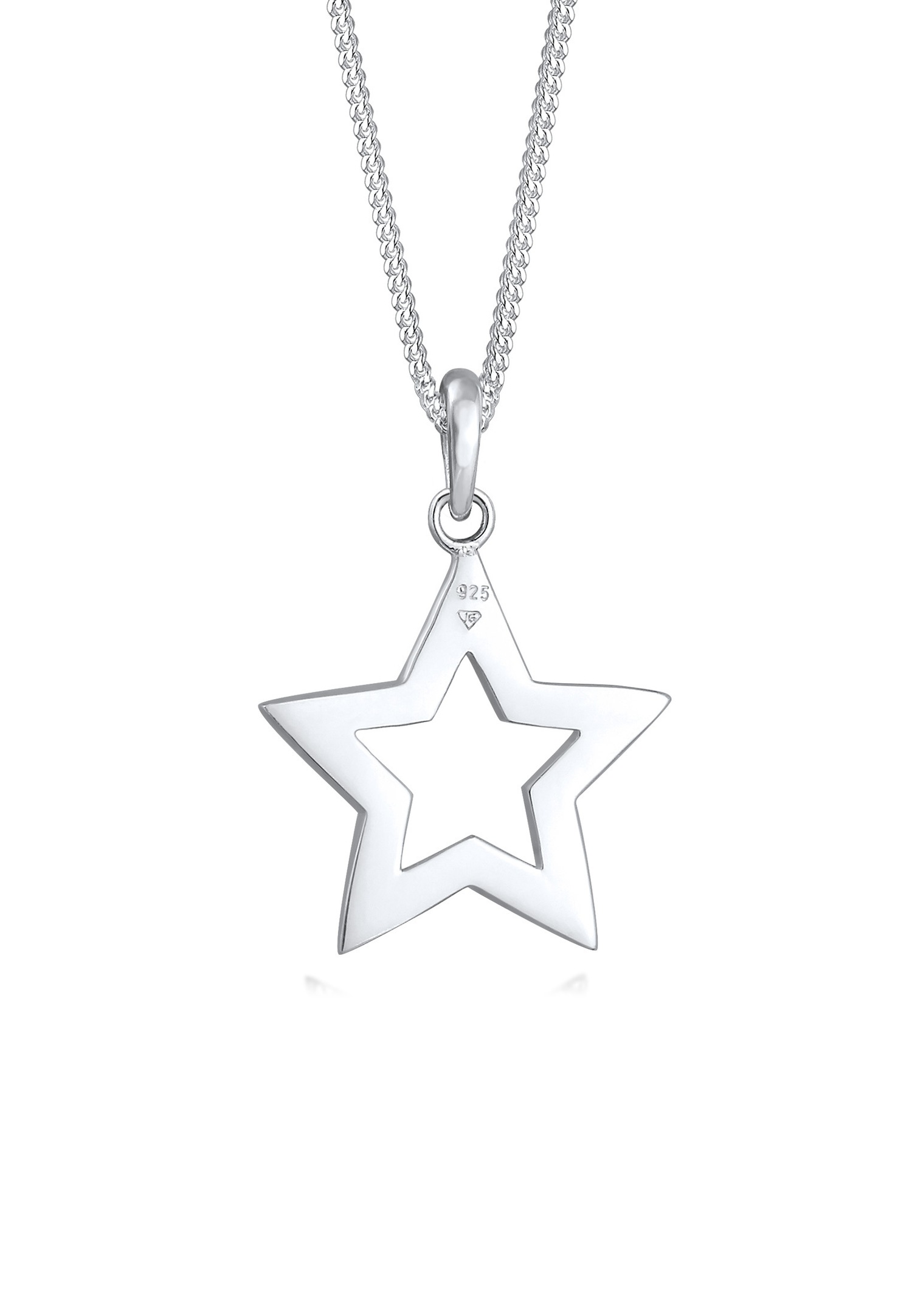 Elli Femmes Pendentif Étoile Astro avec Cristaux en Argent Sterling 925