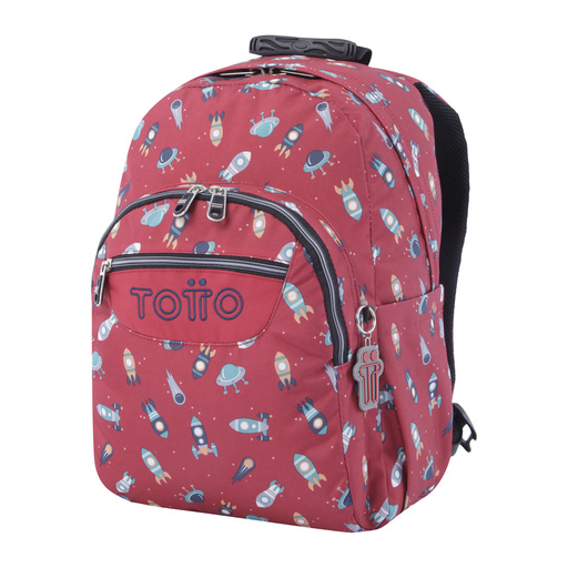  Mochila Escolar Totto Adaptable A Cart Stamped Cohetes Cuareles