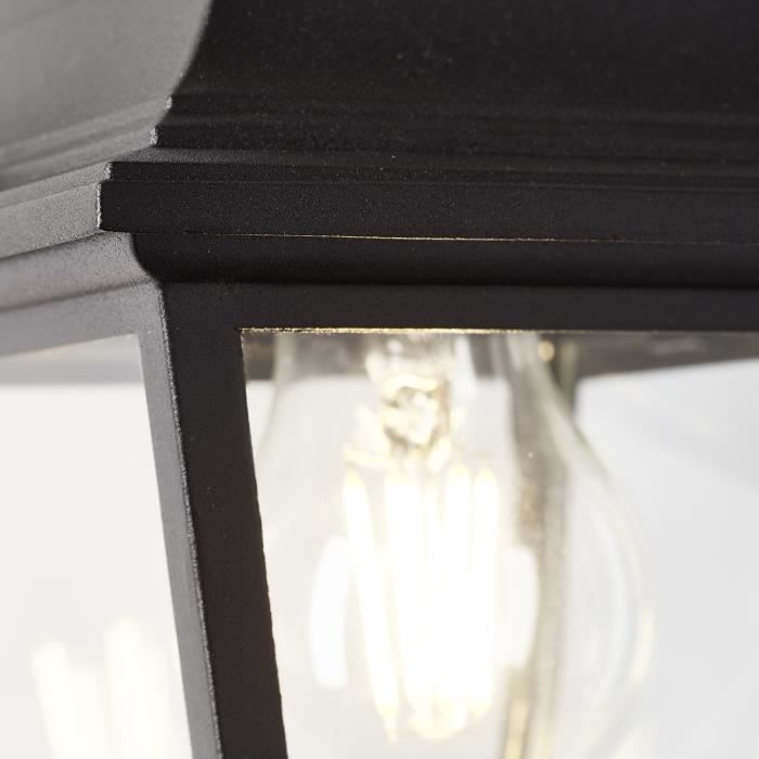 Aplique de pared exterior con iluminación descendente - BRILLIANT - NISSIE negro - E27 1x60W