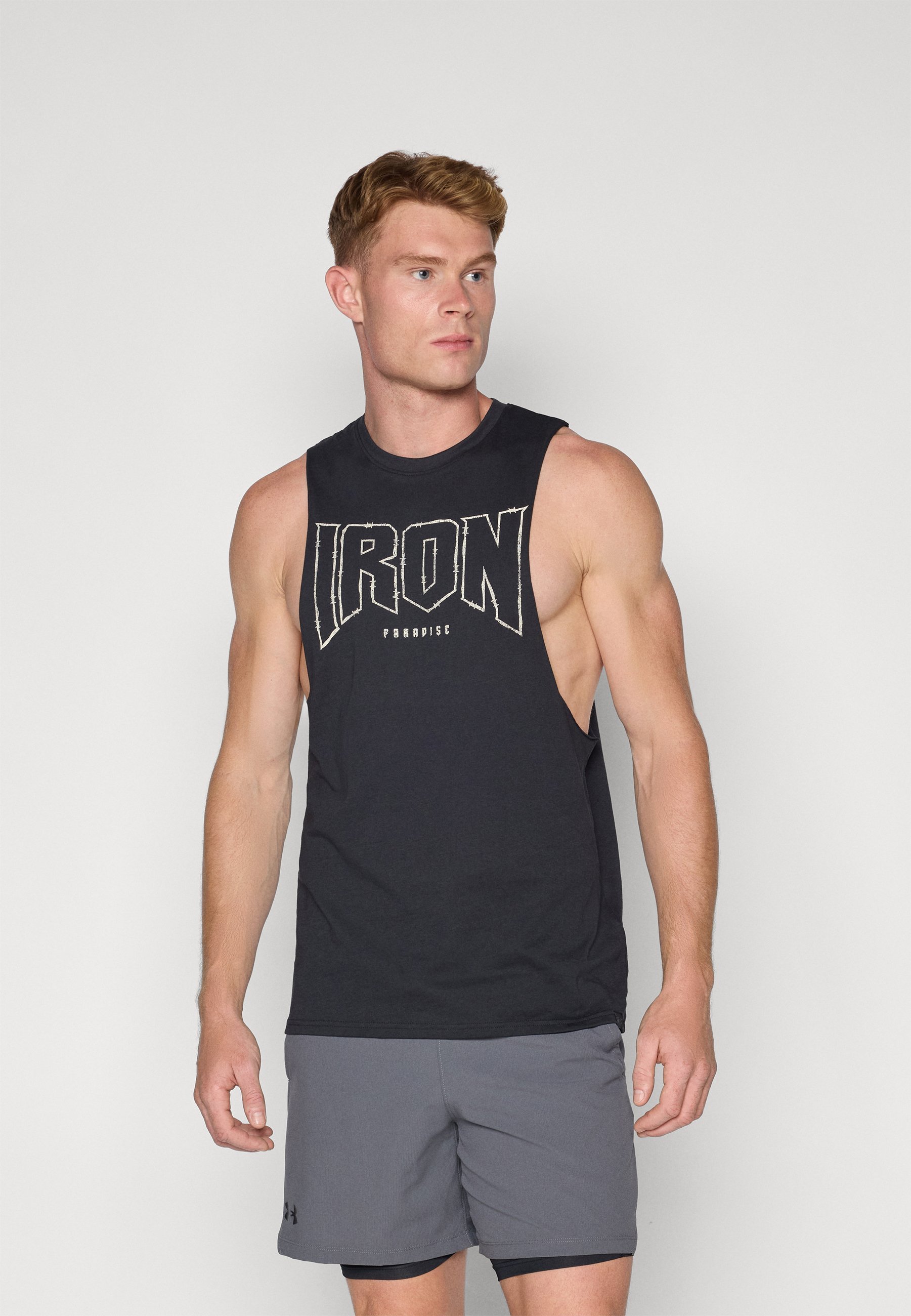Under Armour TANK - Top - zwart/steen