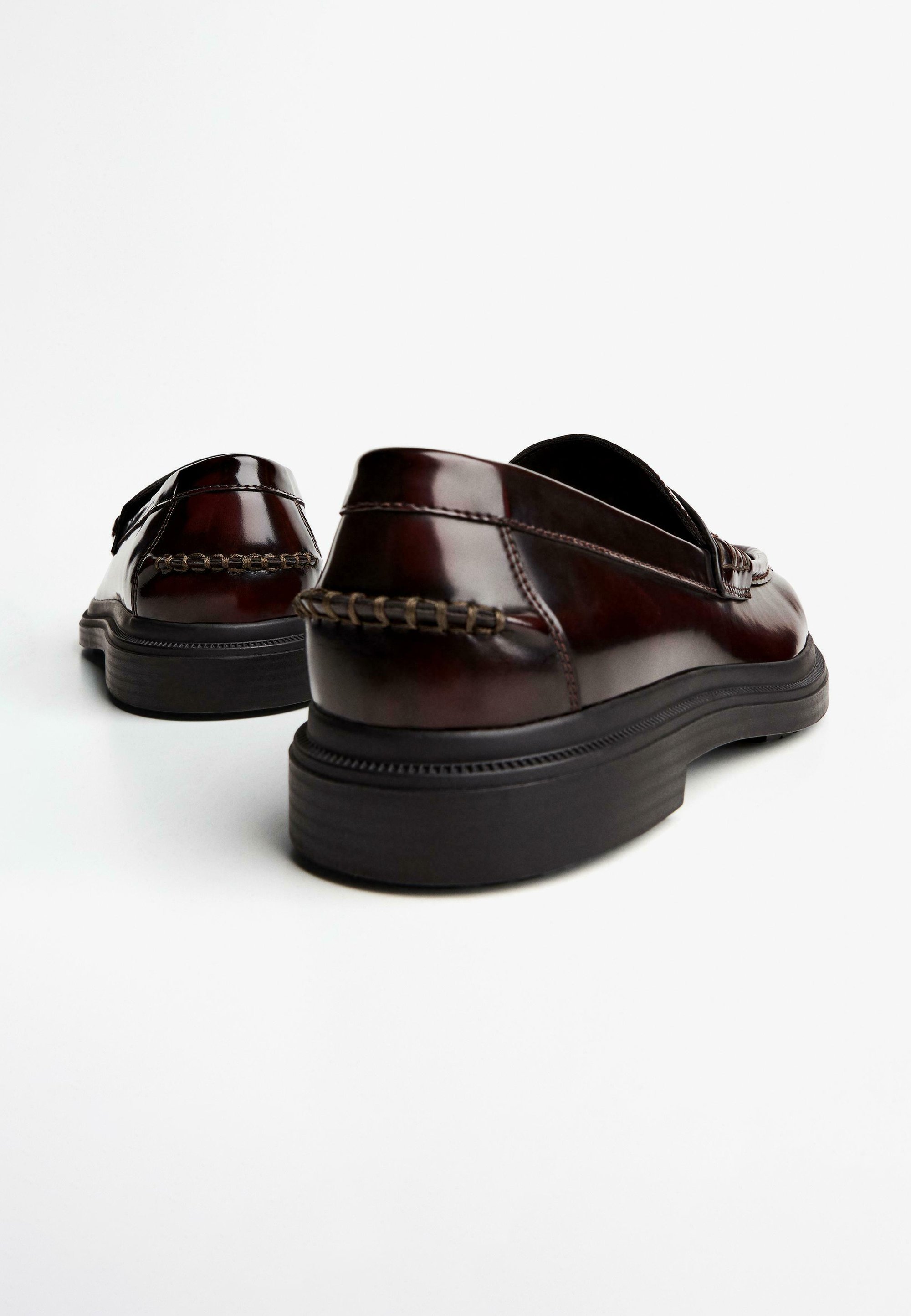 Mocassins Bershka Penny - À enfiler - rouge foncé