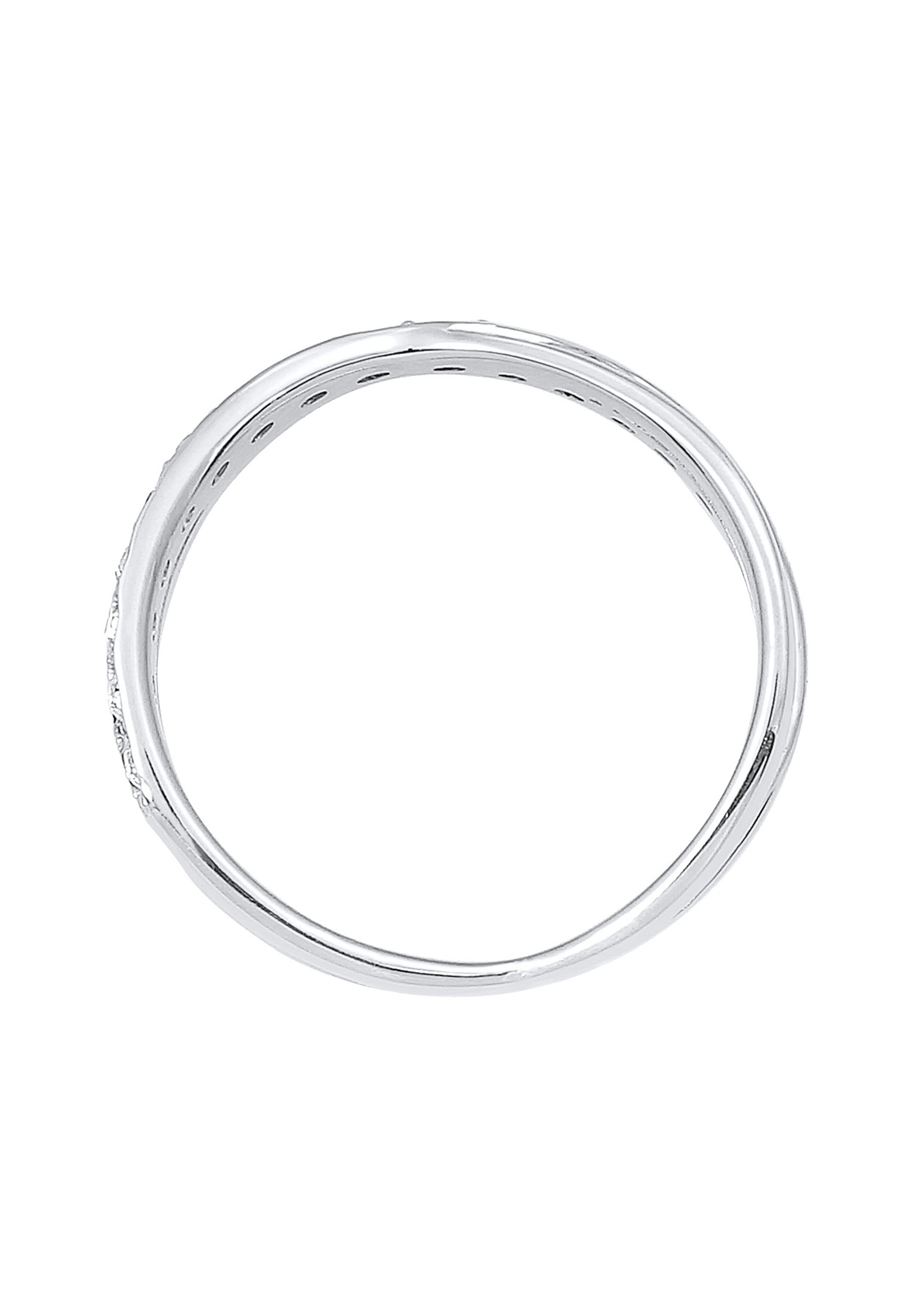 Elli Femmes Enroulement Élégant avec Cristaux en Argent Sterling 925