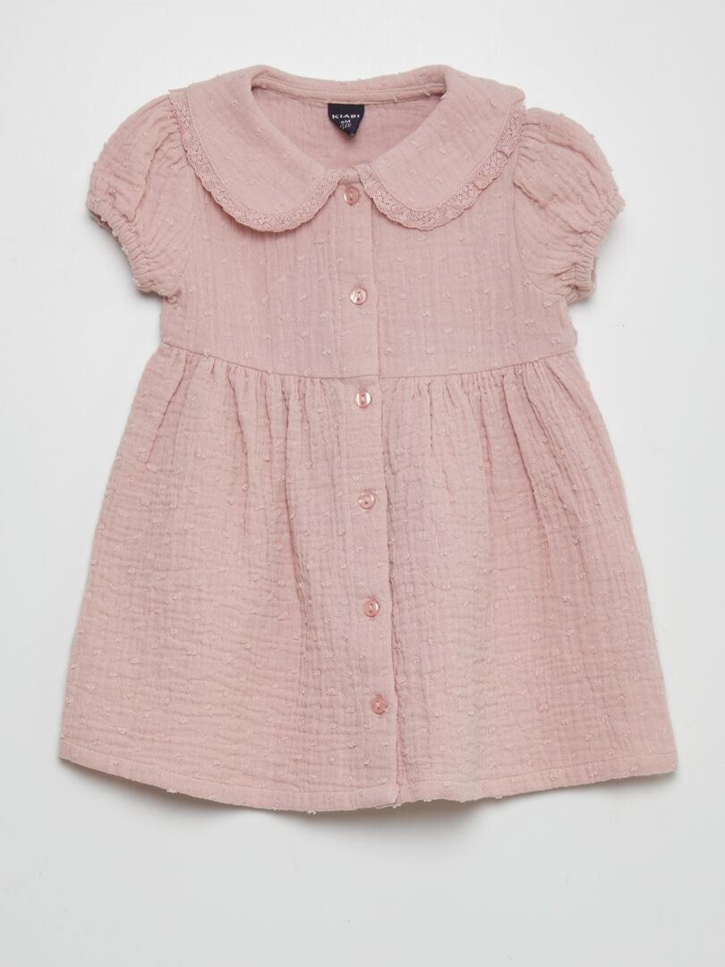 Vestido de gaze de algodão - ROXO