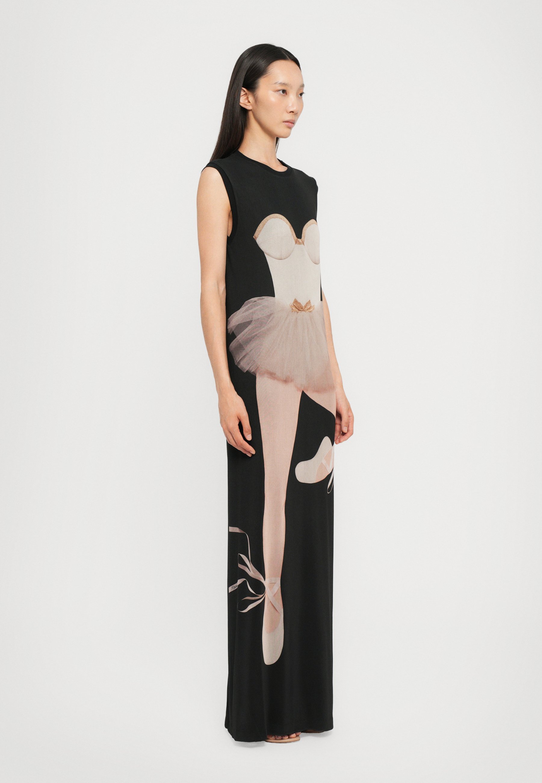 Abito in tulle con stampa Moschino - Abito in jersey - nero