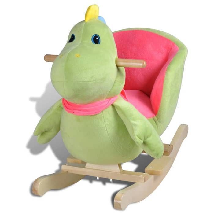 Juguete mecedor para bebé - VidaXL - Dinosaurio - Para interiores - A partir de 12 meses - Verde - Poliéster