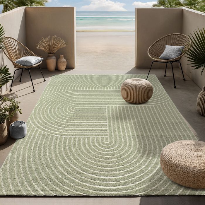 Modern vloerkleed voor de woonkamer - THE CARPET - Santo Plus - Groen - 200 x 280 cm