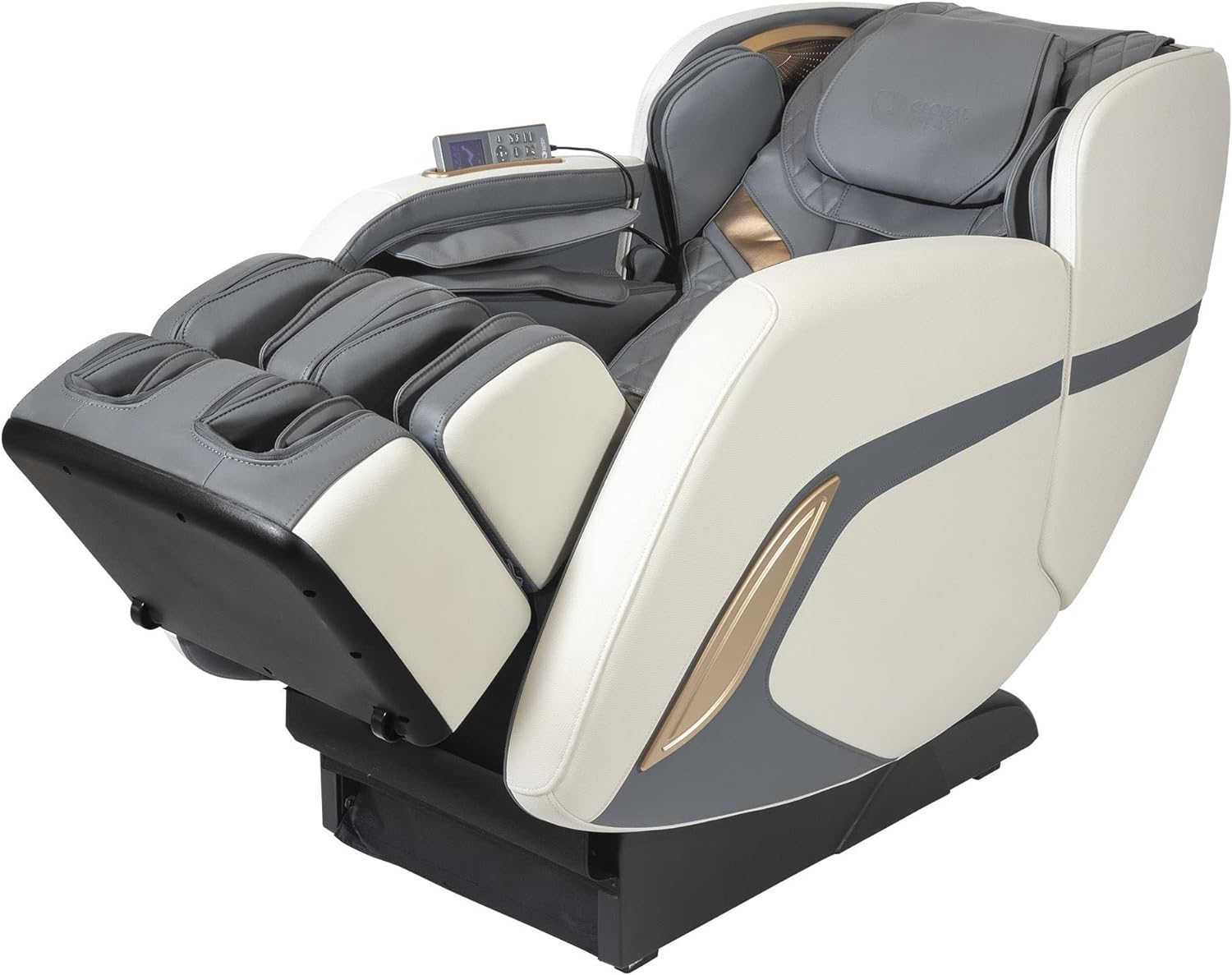 GLOBAL RELAX | KENSHO® Plus | Blågrå massagestol | 7 program | Lufttrycksterapi, fotreflexologi, ryggtermoterapi, gravitation och noll rymd | 3D-surroundljud | Bluetooth