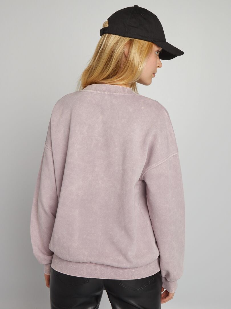 Sweatshirt met vervaagd effect - PAARS