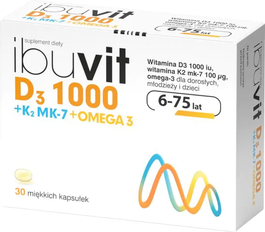 Ibuvit D3 1000+ K2MK-7 Omega-3, Kapsułki