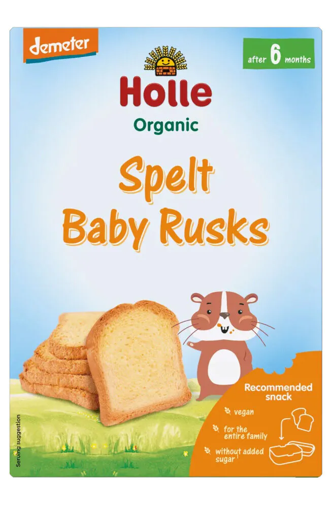 Holle Bio Sucharki orkiszowe dla niemowląt od 6 m-ca życia