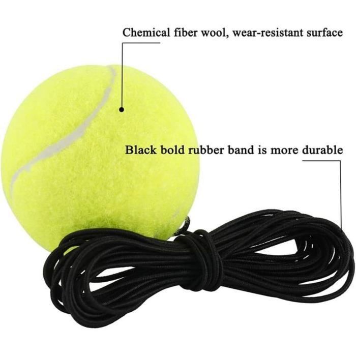 Tennis Rebound Ball, Tennis Trainer, Durable Replacement Ball with String for Solo Beginners