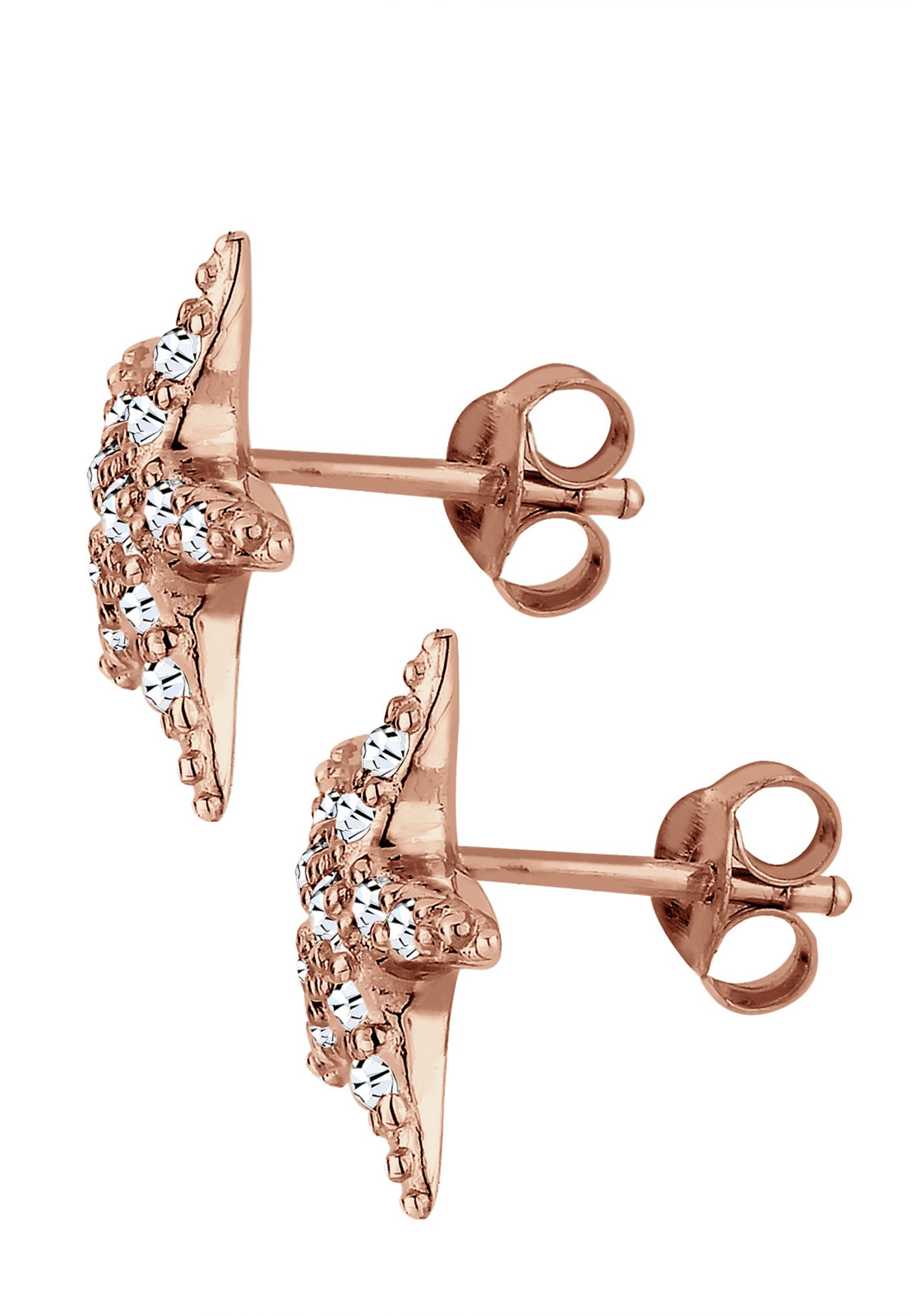 Elli Femmes Clous d'oreilles Étoile de Mer Plage avec Cristaux en Argent Sterling 925