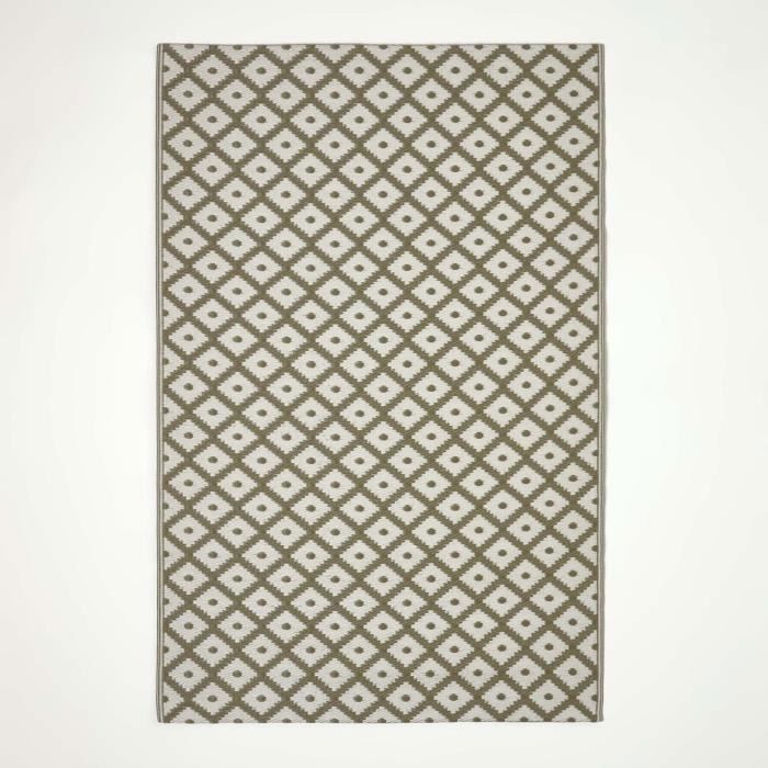 Wasserdichter, wendbarer und UV-beständiger Outdoor-Gartenteppich - May - 150 x 240 cm - Grau - Recycelte Materialien - Homescapes